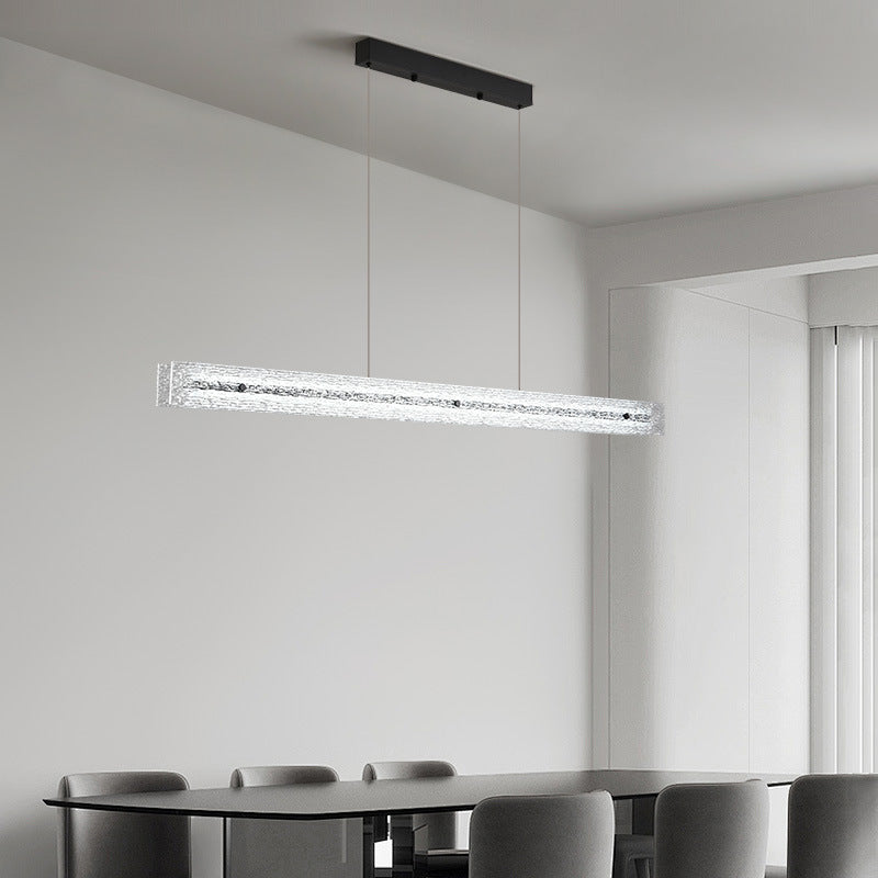 HEIKESZ Italian light luxury restaurant chandelier high-end modern minimalist island bar counter long simple designer one-word restaurant lamp light fixtures for celling light