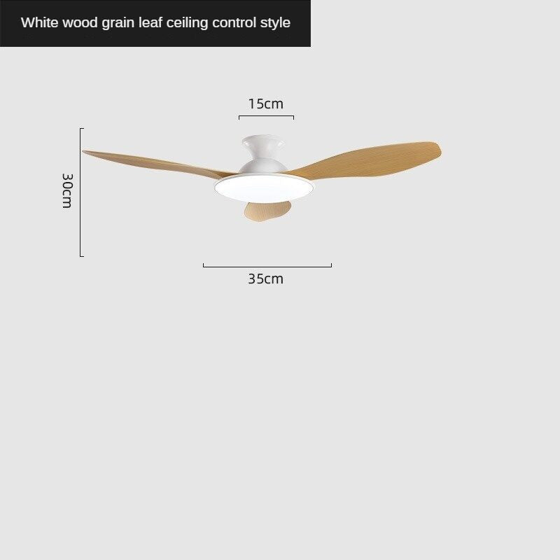 HEIKESZ Nordic 42 52 Inch Ceiling Fan with LED Light Modern Minimalist Noiseless Frequency Conversion Fan for Living Room Bedroom Restaurant