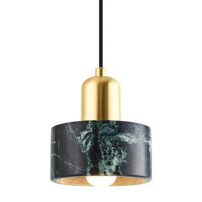 HEIKESZ Nordic Single Head Small Droplight Marble Bedside Lamp Luxury and Simplicity Post Modern Dining Room Lighting for Living Room Chandeliers