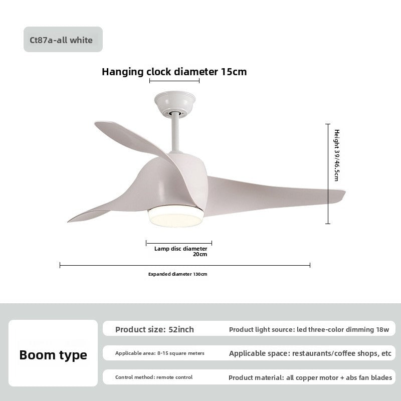HEIKESZ New intelligent fan lighting variable frequency remote control 52 inch ceiling fan lighting living room dining room bedroom modern simple fan chandelier lamp lighting fixtures for celling lighting
