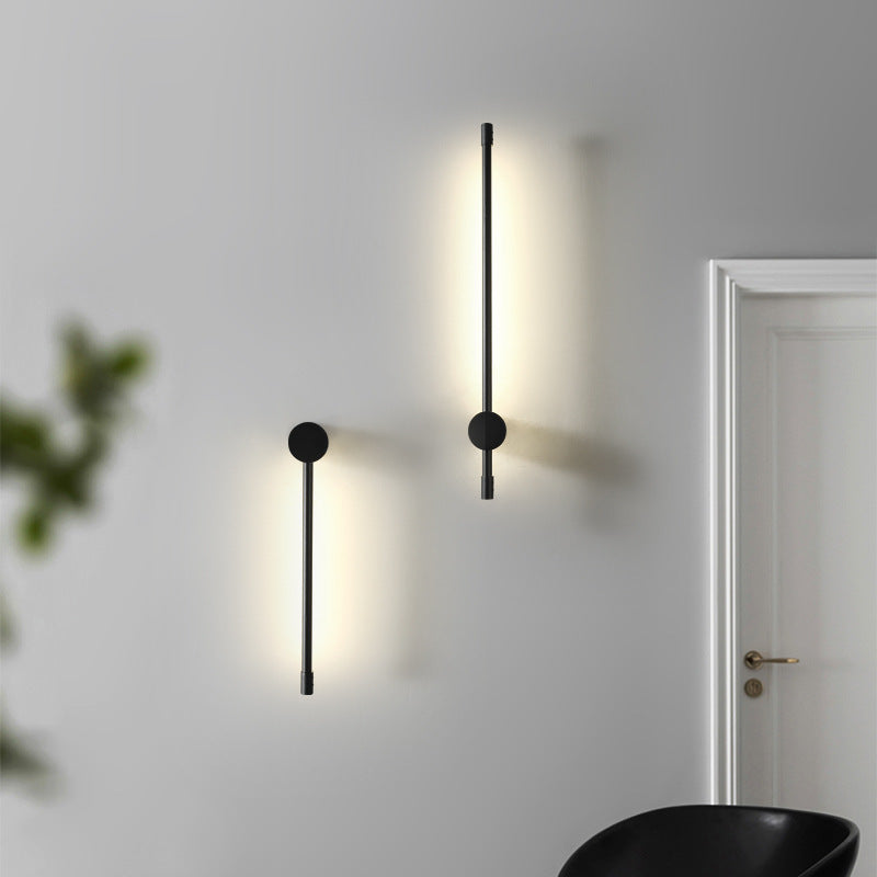 HEIKESZ Minimalist Long LED Wall Lamp Modern Nordic Light Luxury for Bedroom Living Room Hotel