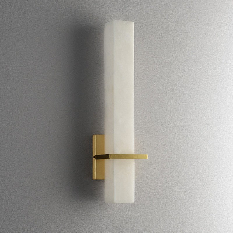 HEIKESZ Luxury Wall Lamp Modern Living Room TV Background Light Simple Copper New Chinese Style Bedside Marble Stone Lamp