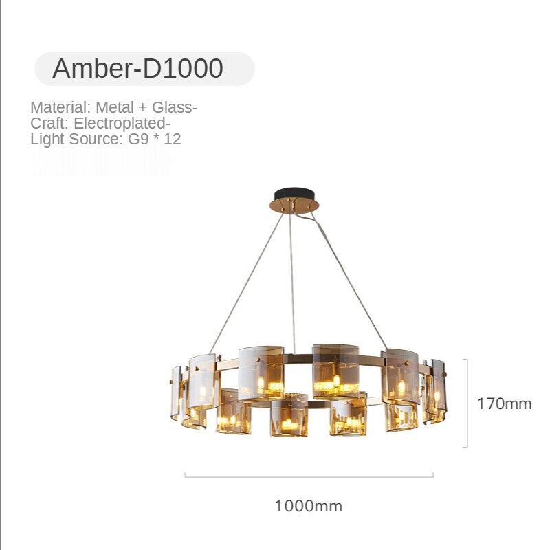 HEIKESZ Modern Luxury Chandelier for Living Room Bedroom Study Creative Glass Nordic Lamp Warm Lighting Atmosphere