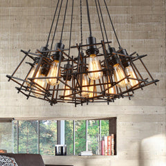 HEIKESZ American Retro Industrial Style Chandelier Personalized Creative Bar Living Room Chandelier Loft Retro Iron Art Chandelier american style retro outdoor indoor retro bedroom lamp american-style Industrial wind