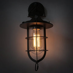 HEIKESZ American Retro Industrial Style Loft Wrought Iron Creative Wall Lamp Dock Lamp Restaurant Balcony Corridor Bedside Shop Decoration american style retro outdoor indoor retro bedroom lamp american-style Industrial wind