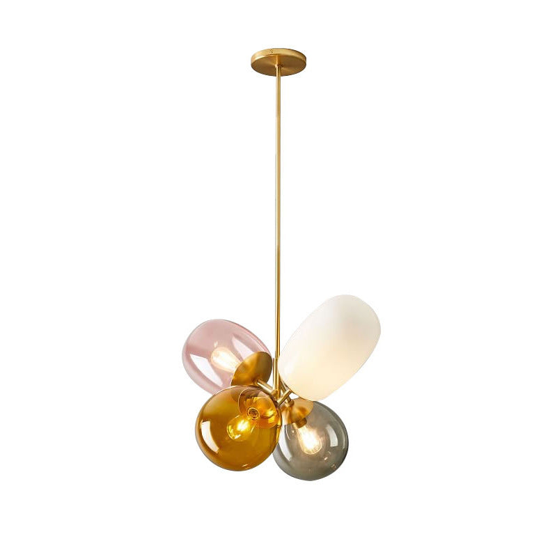 HEIKESZ Minimalist Nordic chandelier light luxury children's room girl princess colored balloon glass personalized bedroom dining room lamp light fixtures for celling lights