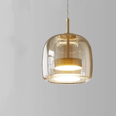 HEIKESZ Nordic Modern Minimalist Glass Chandelier for Dining Room Bedside Bar Living Room Ceiling Lighting Designer Lamps Soft Decoration