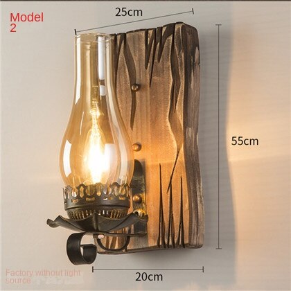 HEIKESZ 【One-year warranty, free shipping】American Retro Industrial Style Wall Lamp Restaurant Coffee Shop Bar Aisle Corridor Creative Solid Wood Hot Pot Restaurant Bar Lamp