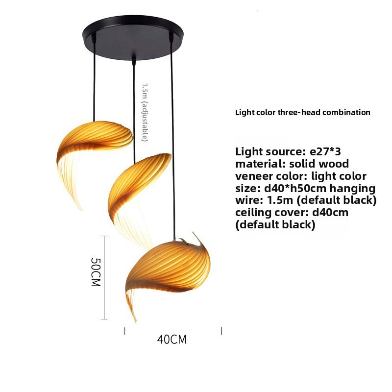 HAIKESZ Japanese Style Loft Staircase Pendant Light Creative Long Line Ceiling Lamp for Living Room Dining Art Wooden Lighting