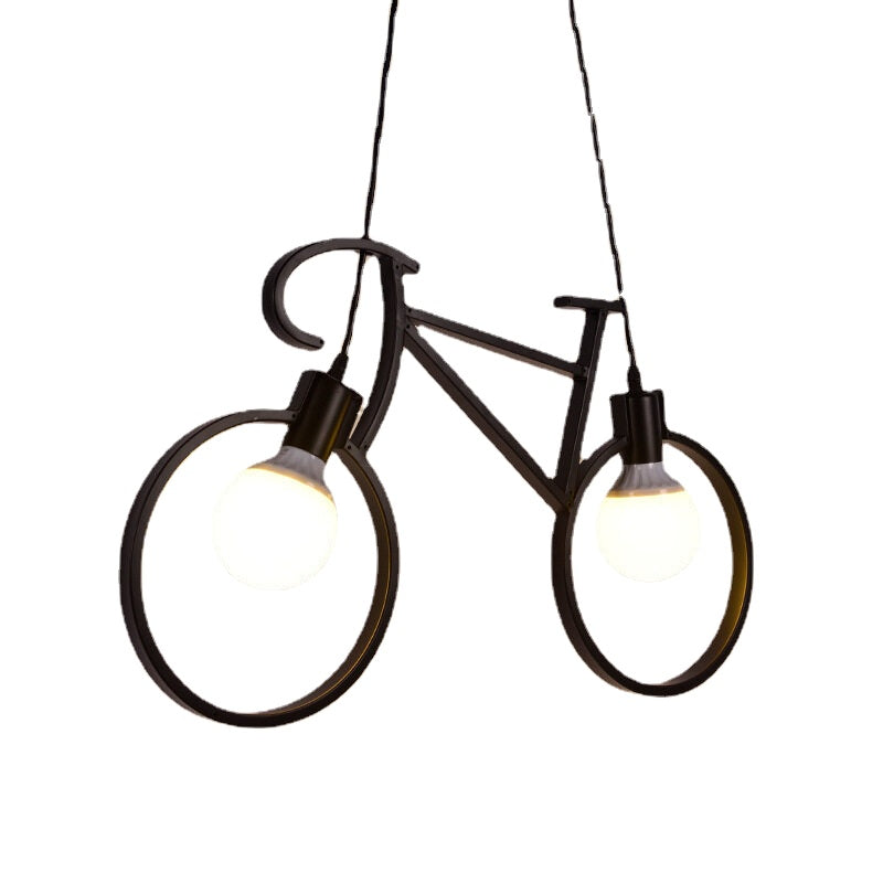 HEIKESZ Creative LOFT Industrial Style Restaurant Bar Bicycle Chandelier Retro Nostalgic Theme Bar Clothing Store Iron Lamp american style retro outdoor indoor retro bedroom lamp american-style Industrial wind