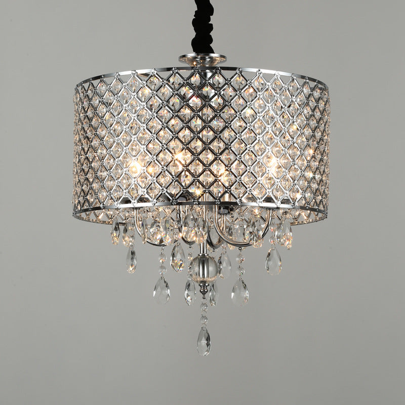 HEIKESZ Crystal chandelier modern minimalist living room dining room lights bedroom girls room kitchen grid round country lamps wholesale lamp light fixtures for celling lights