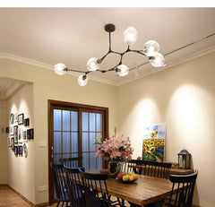 HEIKESZ Post-Modern Chandelier Nordic Golden Molecular Living Room Lighting Creative Glass Lamp for Bedroom Restaurant Ceiling LED Lights