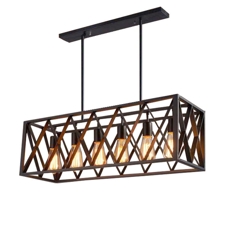HEIKESZ American Retro Dining Room/Living Room Cafe Pendant Light LOFT Industrial Style Creative Wrought Iron Bar Counter Dining-Table Decoration Pendant Lamp LED Light for Bedroom Night Aesthetic Room Lamp