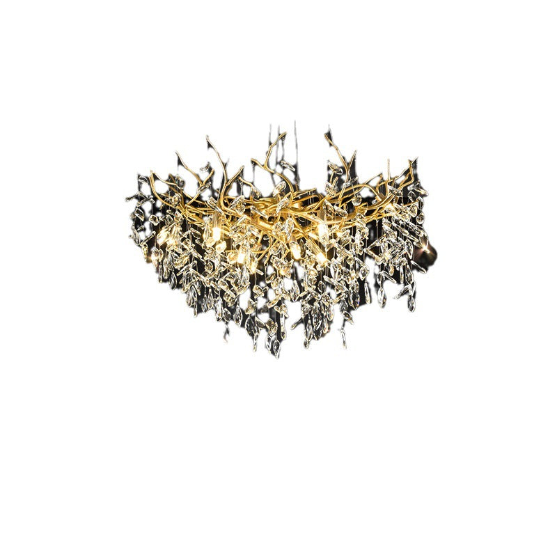 HEIKESZ Luxury Crystal Chandelier for Wedding Living Room Dining Bedroom Study Tea Room Bar Art Lighting
