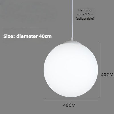 HEIKESZ Simple modern restaurant ball chandelier single head round bar clothing store staircase aisle shopping mall large ball lamp lighting fixtures for celling lights