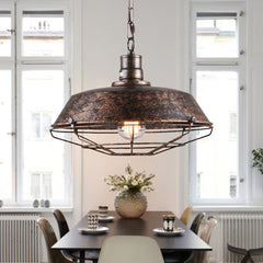 HEIKESZ American Creative Simple Bar Iron Vintage Pot Cover Chandelier LOFT Industrial Style Restaurant Warehouse Chandelier american style retro outdoor indoor retro bedroom lamp american-style Industrial wind