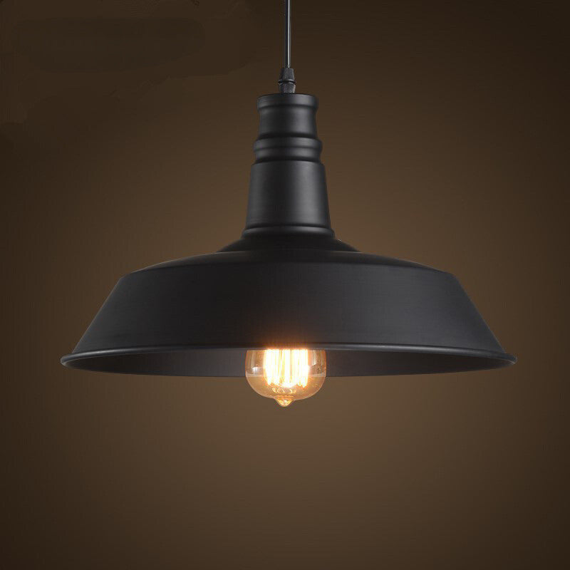 HEIKESZ American Country Dining Chandelier Retro Personalized Art Loft Industrial Style Single Head Bar Pot Cover Chandelier american style retro outdoor indoor retro bedroom lamp american-style Industrial wind