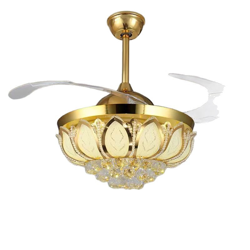 HEIKESZ Modern simple living room ceiling fan light LED energy saving invisible fan light Home bedroom dining room fan light integrated lamp light fixtures for celling lights