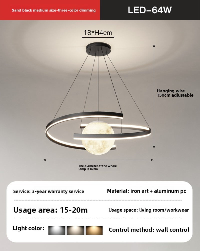 HEIKESZ Living room chandelier simple modern atmosphere Zhongshan lighting factory direct sales Nordic bedroom dining room lights round living room main lamp lighting fixtures for celling lights