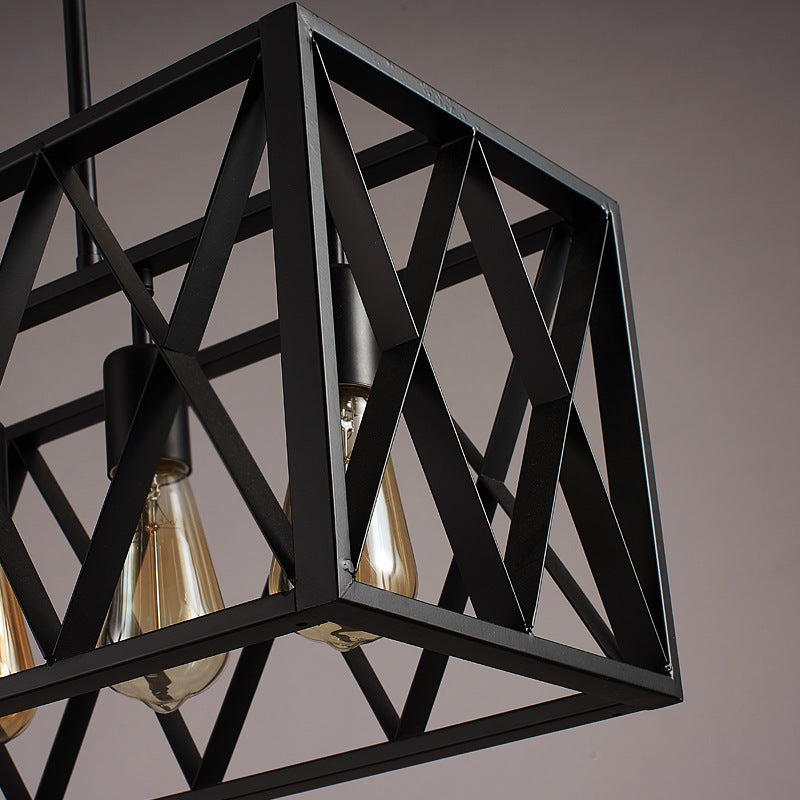 HEIKESZ American Retro Dining Room/Living Room Cafe Pendant Light LOFT Industrial Style Creative Wrought Iron Bar Counter Dining-Table Decoration Pendant Lamp LED Light for Bedroom Night Aesthetic Room Lamp