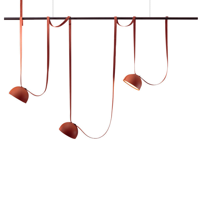HEIKESZ Nordic Style Orange 3 Head Canvas Pendant Light Minimalist Designer Lamp Creative Italian Bar Restaurant Lighting