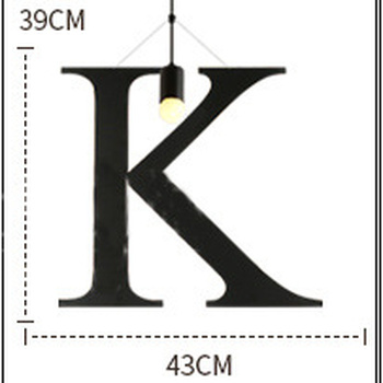 HEIKESZ Retro Personalized Letter Chandelier Wrought Iron Creative Restaurant and Cafe Bar Clothing Store English Letter Assembled Lamp american style retro outdoor indoor retro bedroom lamp american-style Industrial wind
