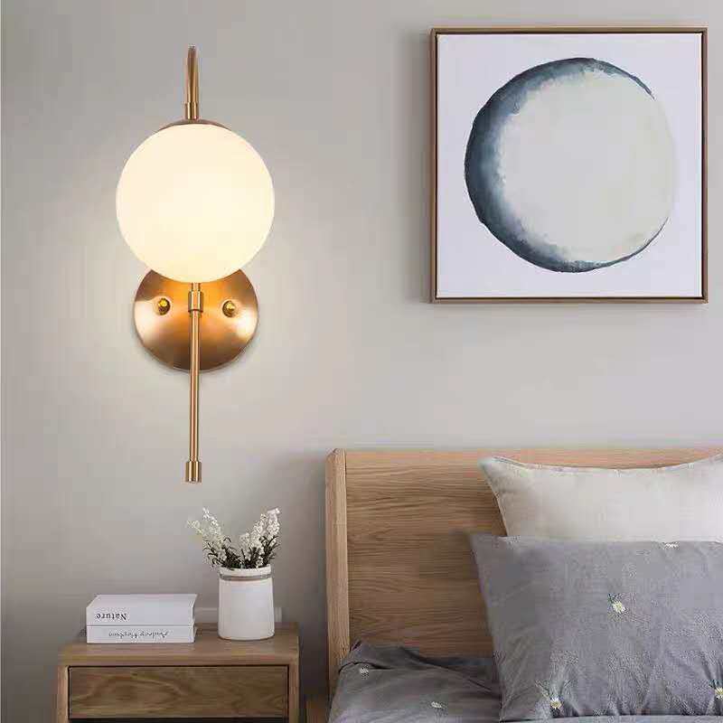Nordic Light Luxury Living Room Background Wall Lamp Unique Creative Simple Bedroom Wall Lamp Stair Aisle Bedside Lamp