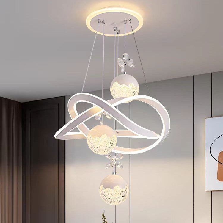 HEIKESZ Modern Creative Luxury Crystal Chandelier LED Ceiling Light for Dining Room Bedroom Living Room Zhongshan Lighting