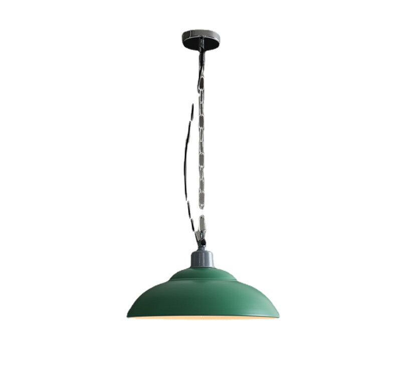 HEIKESZ American Country Bar Restaurant and Cafe Bar Creative Single-Head Loft Vintage Industrial Style Green Chandelier american style retro outdoor indoor retro bedroom lamp american-style Industrial wind