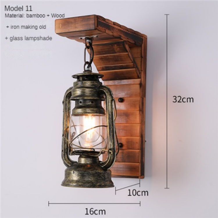 HEIKESZ Cross-Border American Retro Industrial Guest Restaurant Studio Aisle Corridor Tea Room Milk Tea Coffee Shop Bar Counter Wall Lamp LED Light for Bedroom Night Aesthetic Room Lamp