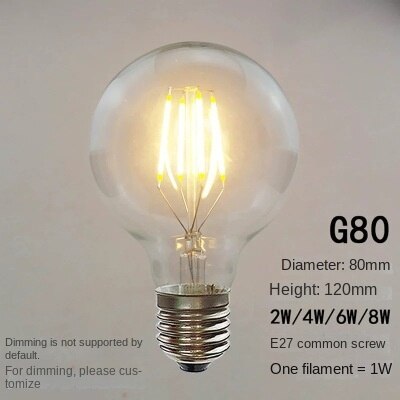 HEIKESZ 【One-year warranty, free shipping】E27 Screw LED Bulb Edison Light Source Single Lamp Creative Shop Bar Restaurant with Plug Switch Chandelier