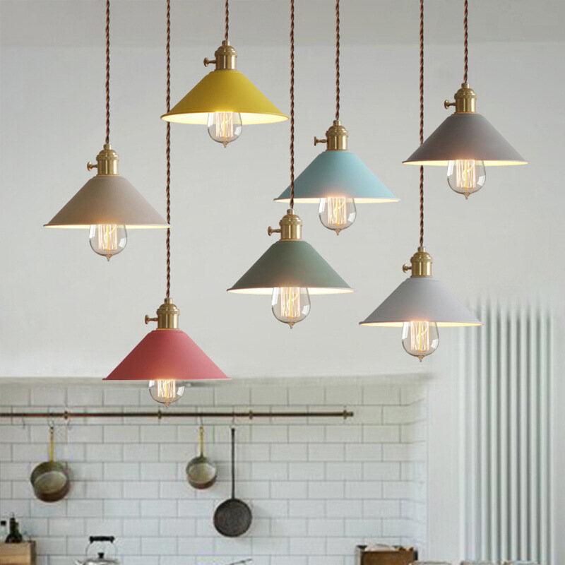 HEIKESZ Nordic Simple Creative Living Room Chandelier Personalized Dining Room Bedroom Study Lamps Simple European Iron Macaron Chandelier american style retro outdoor indoor retro bedroom lamp american-style Industrial wind