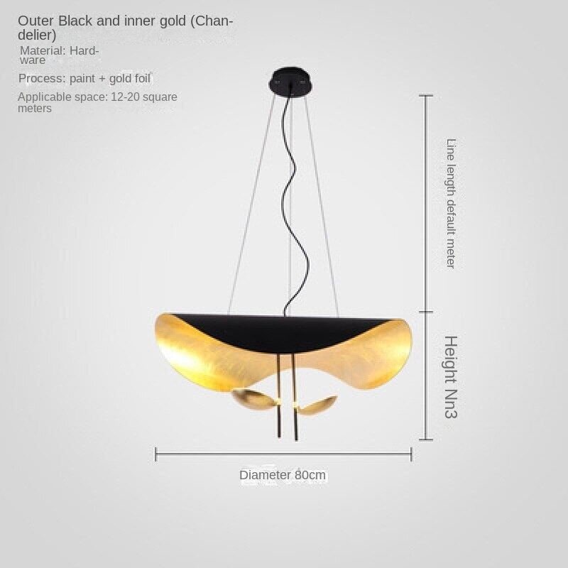 HEIKESZ Italian Creative UFO Pendant Lamp Modern Light Luxury LED Chandelier for Living Room Dining Room Ceiling Lighting