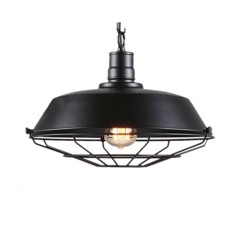 HEIKESZ American Creative Simple Bar Iron Vintage Pot Cover Chandelier LOFT Industrial Style Restaurant Warehouse Chandelier american style retro outdoor indoor retro bedroom lamp american-style Industrial wind
