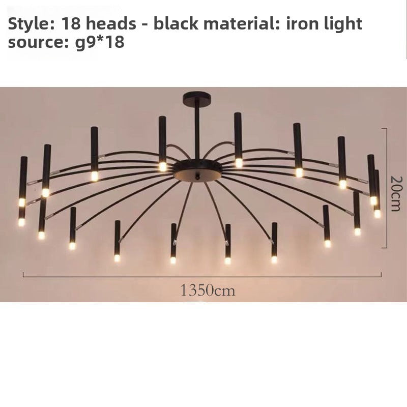 HEIKESZ Nordic postmodern simple restaurant chandelier creative personality living room dining room atmosphere artist household wrought iron chandelier lamp light fixtures for celling light