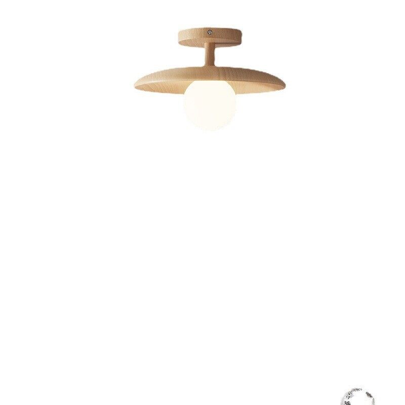 HEIKESZ Nordic Log Style Ceiling Lamp Wooden Japanese Aisle Balcony Corridor Light Simple Personality Design