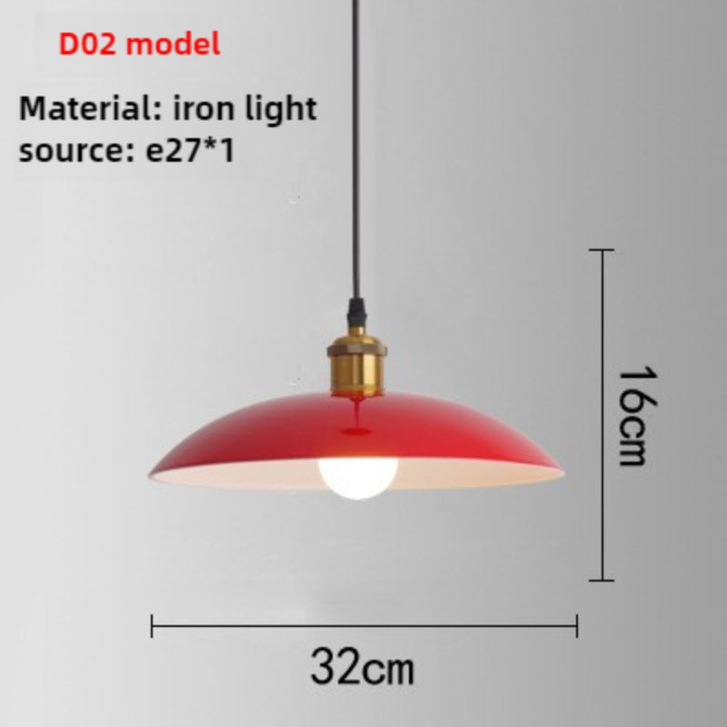 HEIKESZ Red industrial style retro Japanese restaurant hot pot restaurant store shop simple single head lampshade hotel special chandelier