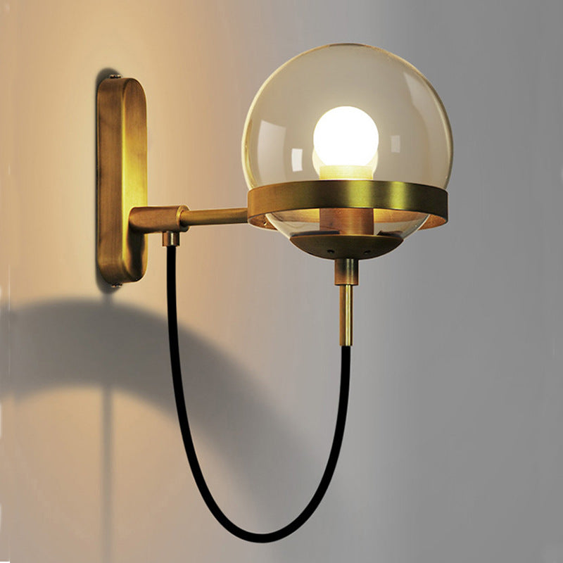 HEIKESZ Nordic Retro Wall Lamp Modern Bedside Light for Bedroom Hotel Corridor Stair Background Wall Lighting