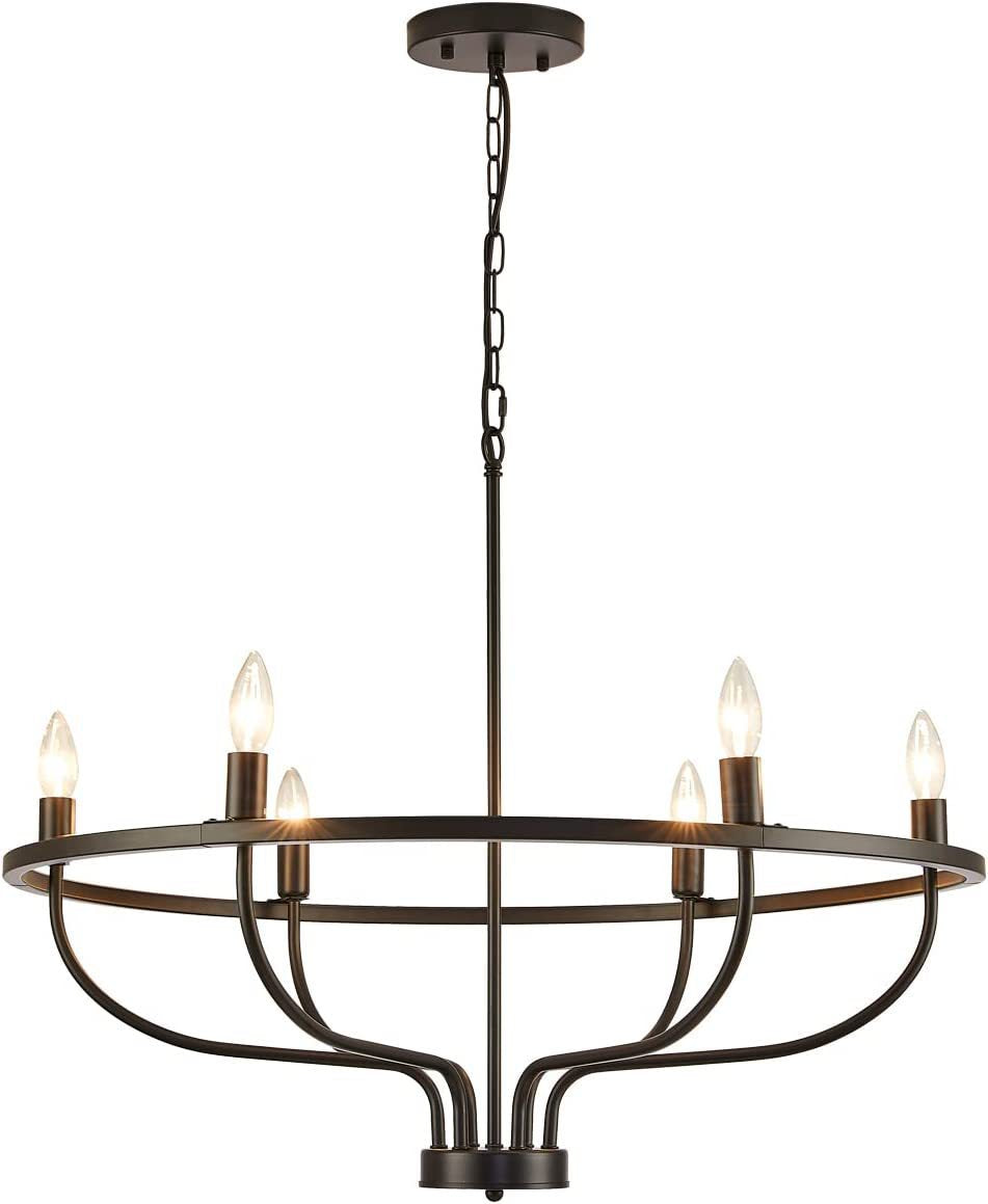 Haikesz new cross-border e-commerce retro wrought iron industrial style US standard living room light luxury pastoral American country chandelier lamp light fixtures for celling light