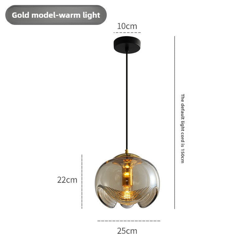 HEIKESZ Modern light luxury medieval European glass chandelier modern simple bedside restaurant bar counter corridor chandelier Chandelier, restaurant light, living room light