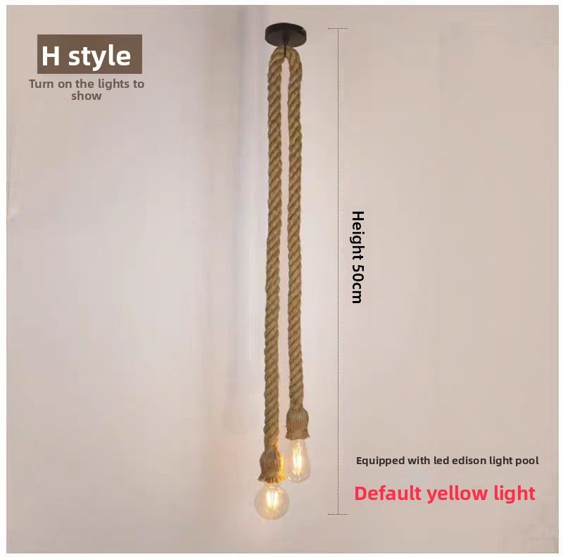 HEIKESZ Vintage Industrial Ceiling Light for Cafe Restaurant Bar Clothing Store with Rope Decoration Retro Style Hanging Lamp