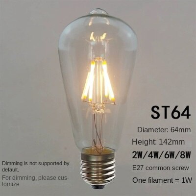 HEIKESZ 【One-year warranty, free shipping】E27 Screw LED Bulb Edison Light Source Single Lamp Creative Shop Bar Restaurant with Plug Switch Chandelier