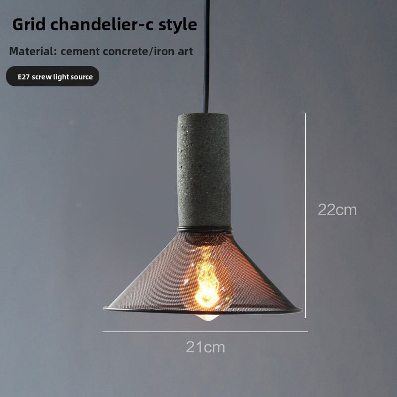 HEIKESZ Vintage Industrial Cement Pendant Light Single Head for Restaurant Cafe Bar Dining Table Lighting Decor