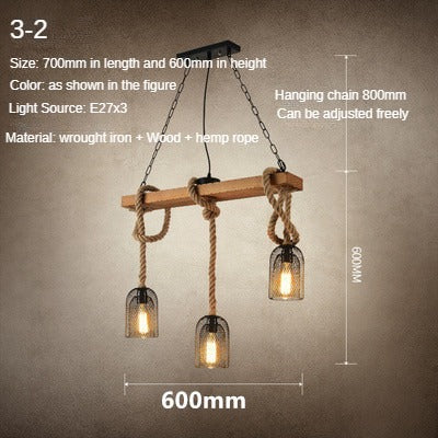 HEIKESZ American Retro Industrial Style Chandelier Personalized Clothing Shop Window Creative Light Bar Internet Coffee Bar Lamp LED Light for Bedroom Night Aesthetic Room Lamp