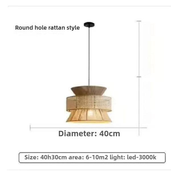 HEIKEZ Japanese style Wabisha style pendant lamp Zen tea room homestay industrial style restaurant antique hotel retro vine lamp ceiling light fixture