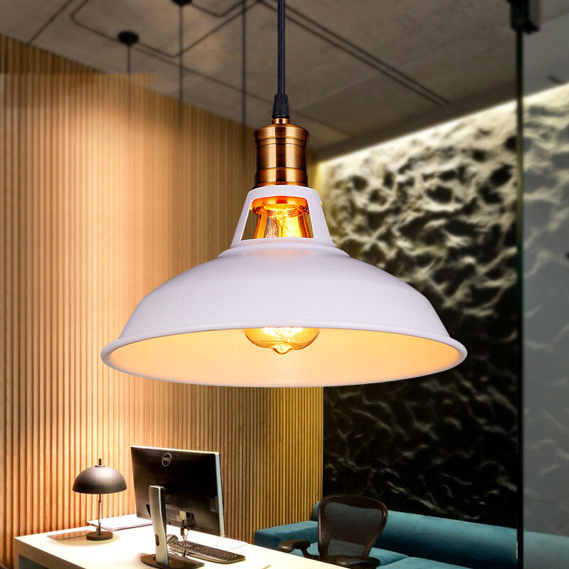 HEIKESZ American Country Retro LOFT Industrial Style Pot Cover Chandelier Simple Shop Clothing Store Restaurant Bar Single-Head Droplight american style retro outdoor indoor retro bedroom lamp american-style Industrial wind