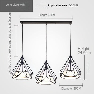 HEIKESZ Nordic Style Restaurant Chandelier Modern Minimalist Restaurant Dining Table Leisure Bar Creative Coffee Tea Shop Diamond Chandelier LED Light for Bedroom Night Aesthetic Room Lamp