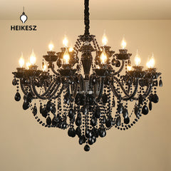 HEIKESZ French Chandelier Crystal Ceiling Light Modern Simple Living Room Bedroom Study European Restaurant Hotel Lobby Lighting Fixture