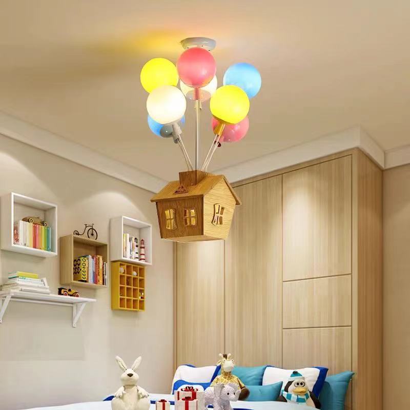 HEIKESZ Balloon Ceiling Light for Kids Room Cartoon LED Lamp for Boys Girls Bedroom Nursery Princess Decor