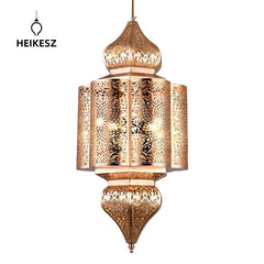 HEIKESZ South East Asia style chandelier Arab Thai art etching chandelier Xinjiang restaurant hotel villa bed and breakfast lampsChandelier, restaurant light, living room light